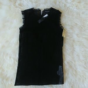 NWT Dolce & Gabbana Sleeveless sheer blouse.